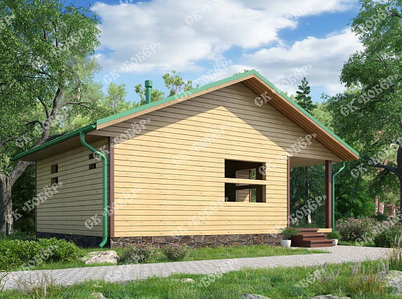 Сруб бани из бруса 6х8